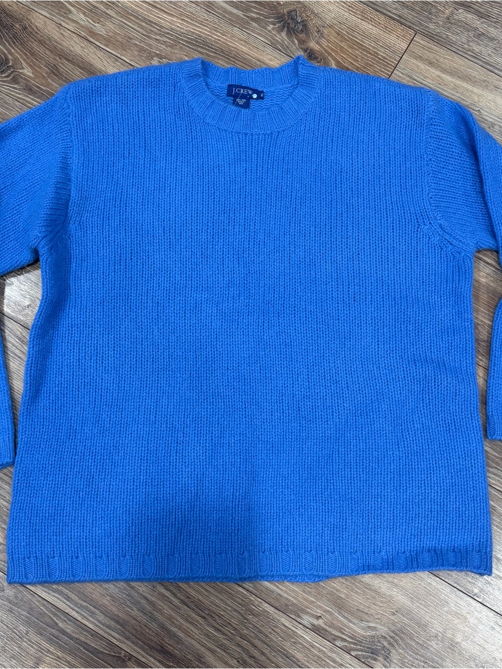 Vintage J. Crew Men’s Crewneck Sweater in Vivid Blue NWT